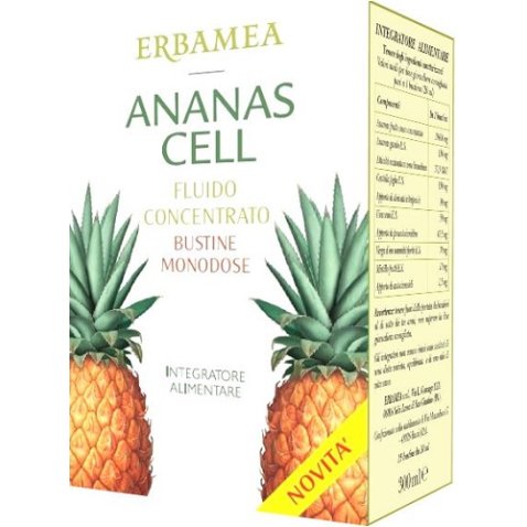 Erbamea – Ananas Cell Fluido Concentrato | 15 bustine da 20 ml